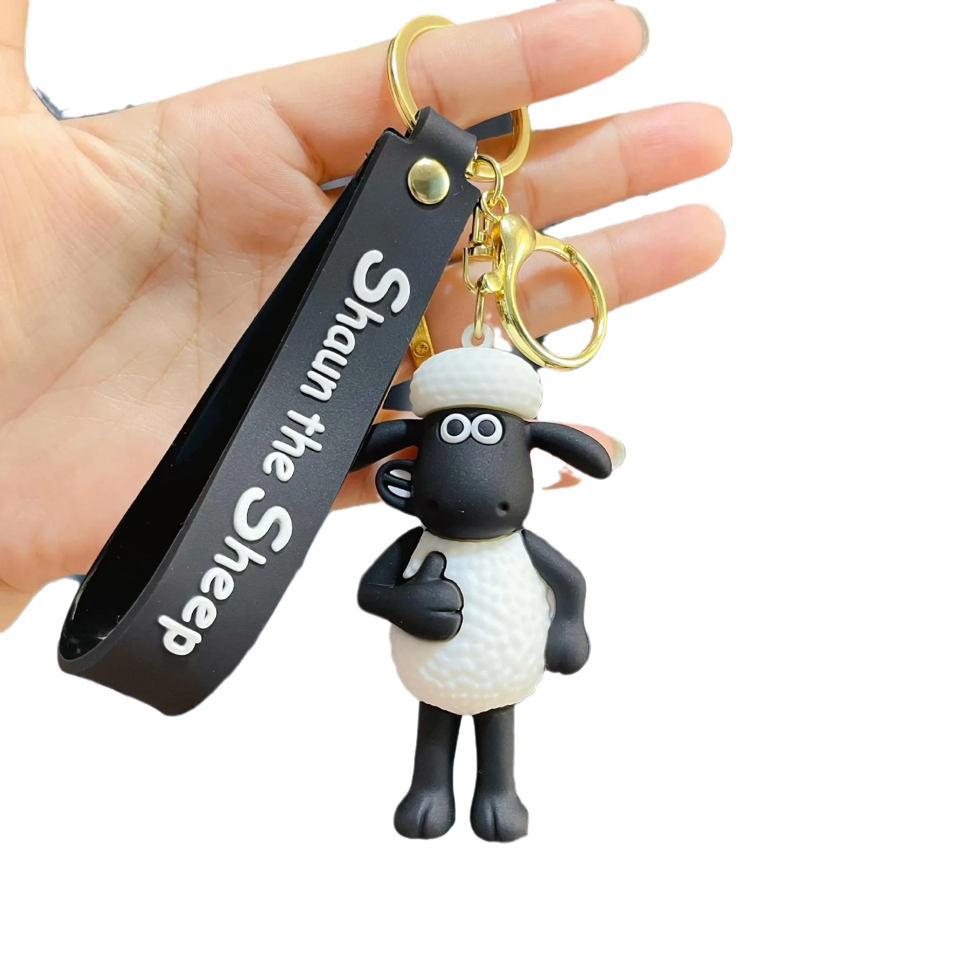Cute Anime Sheep Shawn Doll Keychain Creative Cartoon Couple Internet Celebrity Bag Hanging Decoration Car Keychain