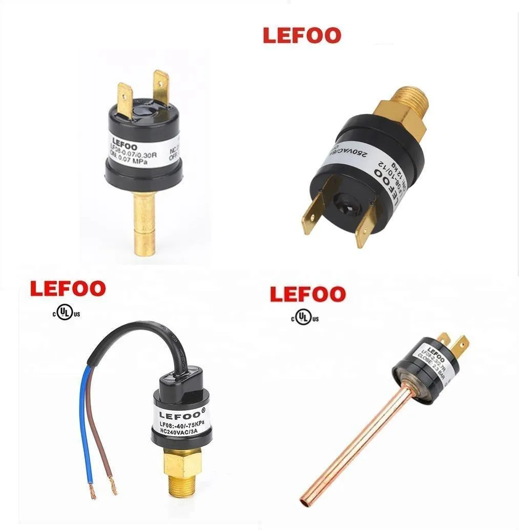 LEFOO LF08 brass material G1/4 1/8 NPT connection pressure switch for refrigeration system