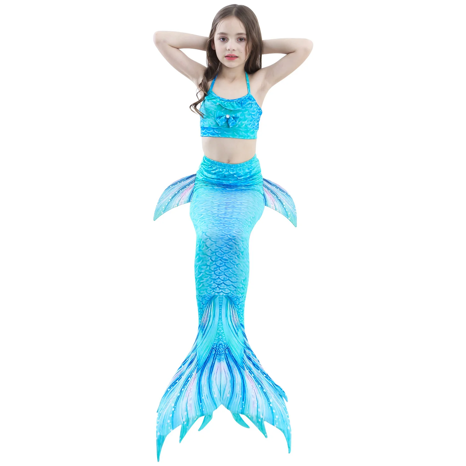 
Hot sale kids fashion swimsuit split swimsuit girl mermaid tail 