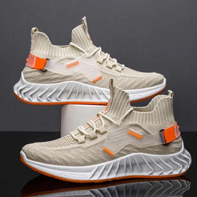 Новинка 2021, модная превосходная сетчатая вязаная обувь в европейском стиле, другие модные повседневные спортивные туфли для мужчин