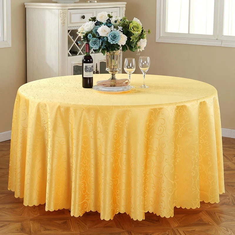 Party Tablecloth Elegant Design Wedding and Hotel Polyester Round Table Cloth Tablecloth