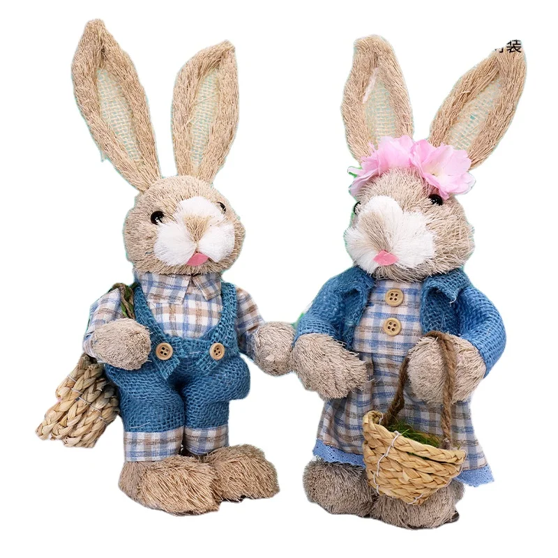 2022 Handmade Sisal Custom Easter Bunnies