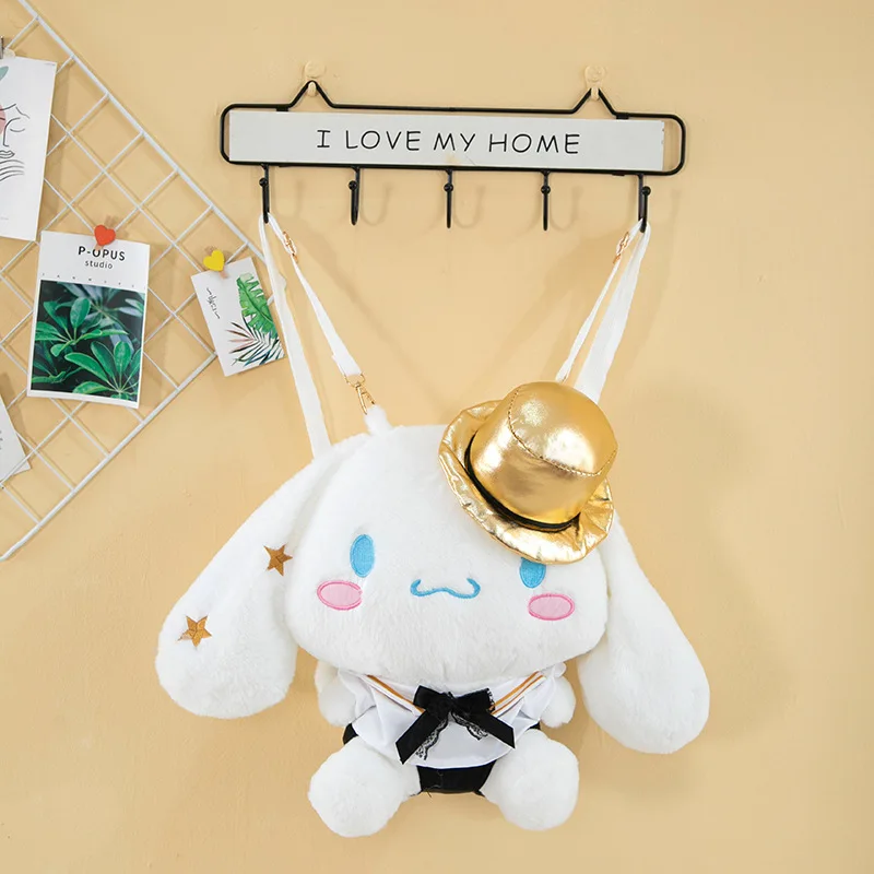Sanrio Cartoon Kuromi Melody Plush Doll Bag Japanese Style Parent-child Backpack Cute Sanrio Plush Backpack Gifts Kids