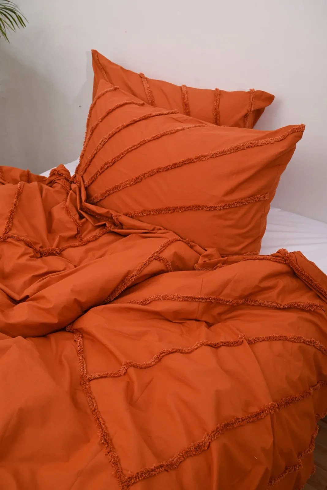 100% Organic Cotton Duvet Cover Direct Factory Cheap Price Luxury Tufted Embroidery Pattern Cooling Lightweight Best Quality