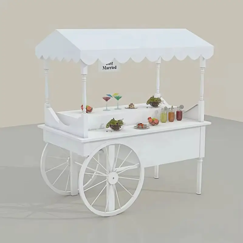 Customized collapsible candy car Flower Candy Carts With Wheels For Wedding Children Christmas Decoration dessert candy bar cart