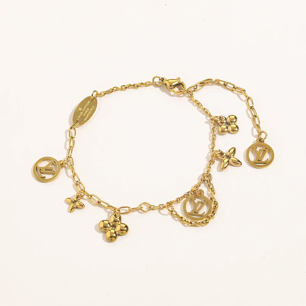 Hot Selling Bracelet Jewelry Stainless Steel Earrings Necklace Fashion Brans Letter C Bracelet For Women Gifts Jewelry