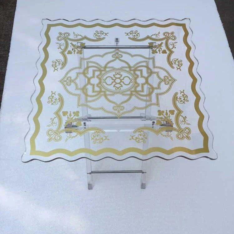 Food/snack Tray Table Acrylic Folding Tray Table, Serving Table, Plexiglass Living Room Furniture Coffee Table Modern Customized