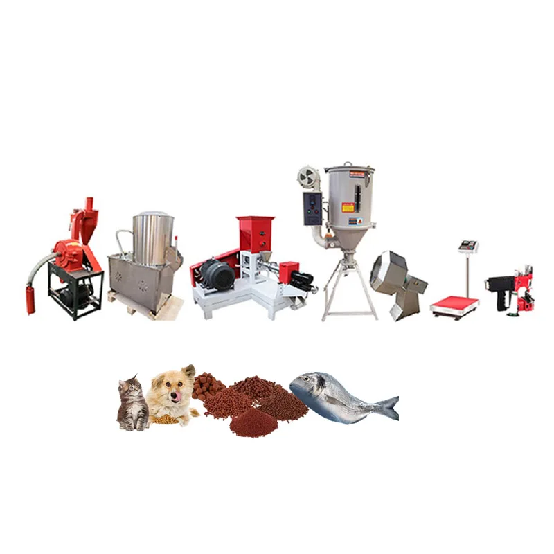 LIMA Automatic Catfish Feed Pellet Making Machine Grinder Mixer Dryer Farm Use 200kg/H Mini Pet Food Fish Feed Production Line