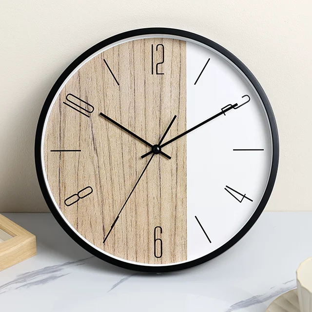 Amazon Round Wall Clock Cheap Plastic Decorate Wall Clock