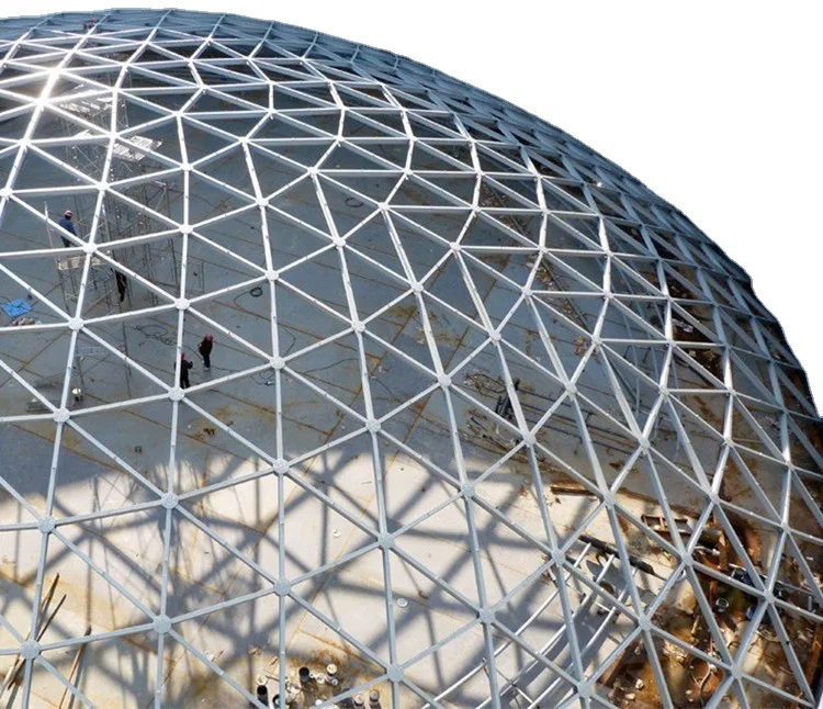 Curved Space Frame Glass Roof Design Structural Steel Shed