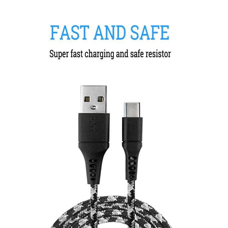 1m/2m/3m Nylon Braided Micro USB Cable Data Charger Cable For Samsung Huawei Android Phone USB Micro Cable for Apple