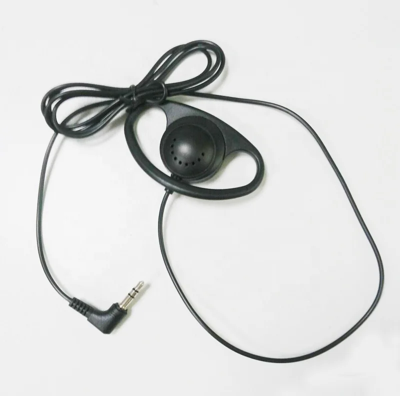 D Shape Wholesale Tour Guide Single Side Earbuds Guide Airline Earphone