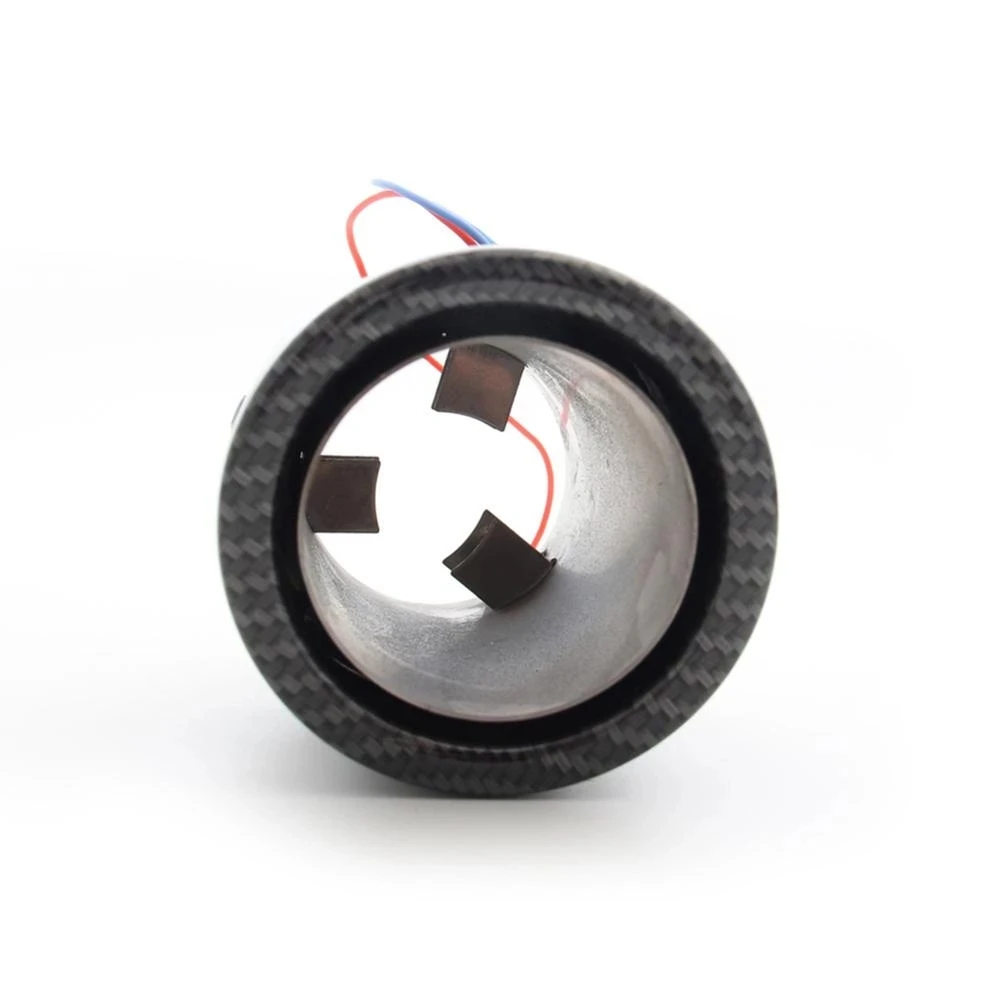 Racing Red Blue Flame Led Exhaust Muffler Tip Carbon Fiber Racing Automobile Car Tail Pipe Light