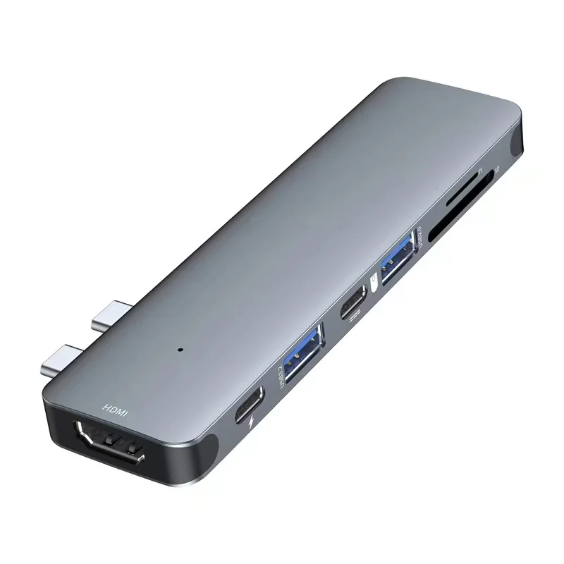 USB Typc Hub 7 in 2 Dock Station, USB C Hub Multiport Adapter PD Charging Station With 4K HDTV, 100W Power Delivery with SD Card