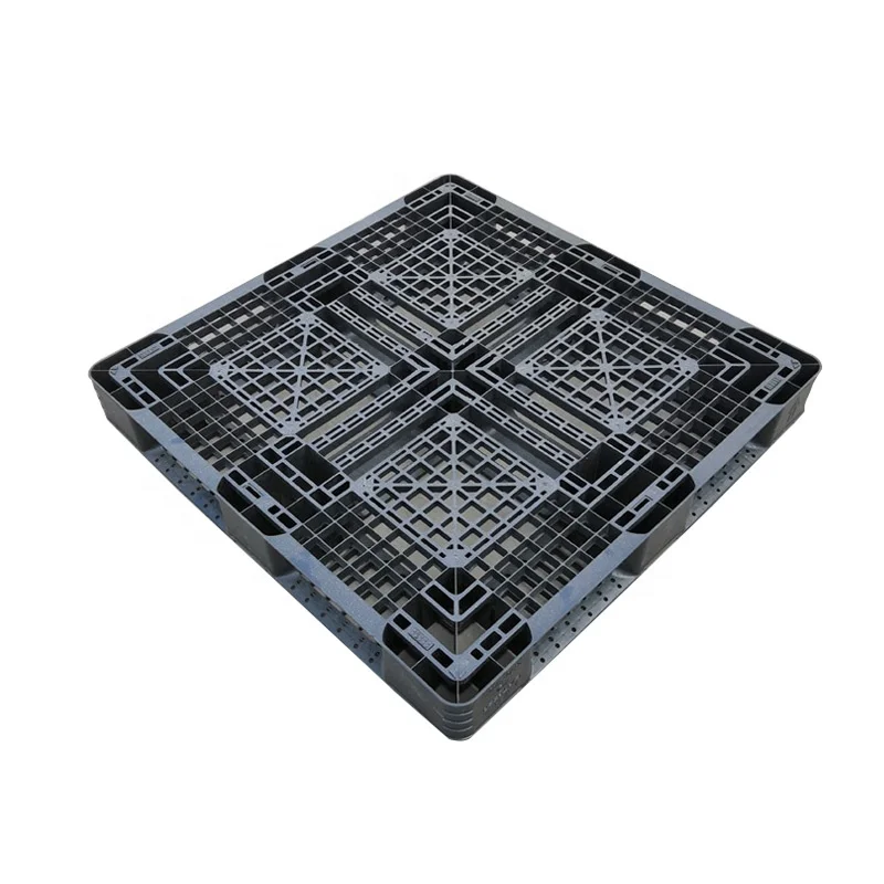 Wholesale Cheap Prices Black Light Plastic Pallet Export Reusable Fork Pallet Single Faced Warehouse Industry Pallet for Sale