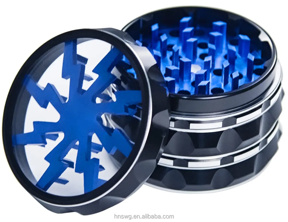 Wholesale Custom 4 Layer Aluminium Alloy Diameter 63Mm 75mm 100mm Tobacco Spice Herb Grinder