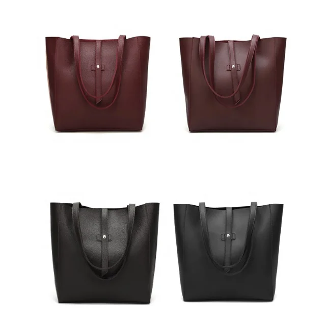trendy plain leather handbag mini tote bags