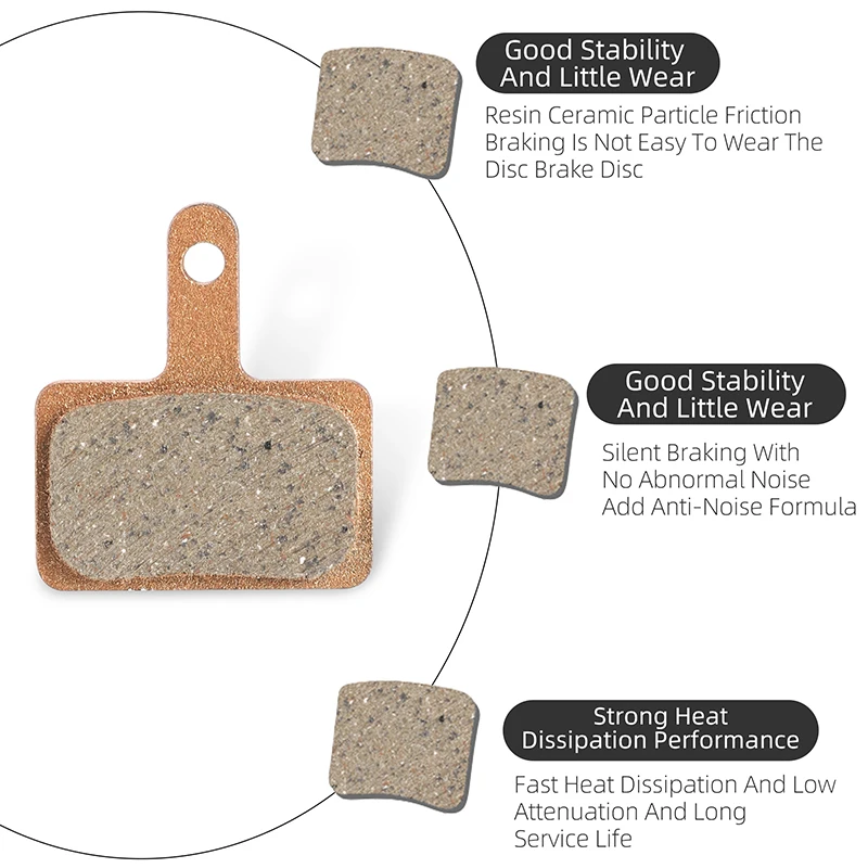 WEST BIKING Resin Ceramic Bicycle Brake Pads Noiseless Wear-Resistant And Heat-Resistant Brake Accessories