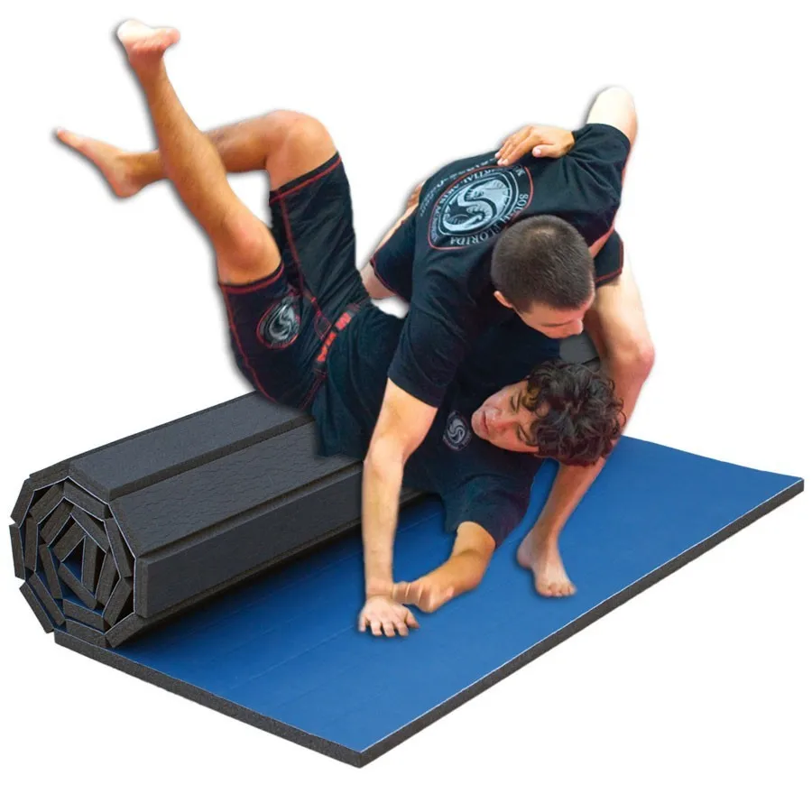 BJJ XPE+PVC karate wrestling flexible rollout mat Gym flooring