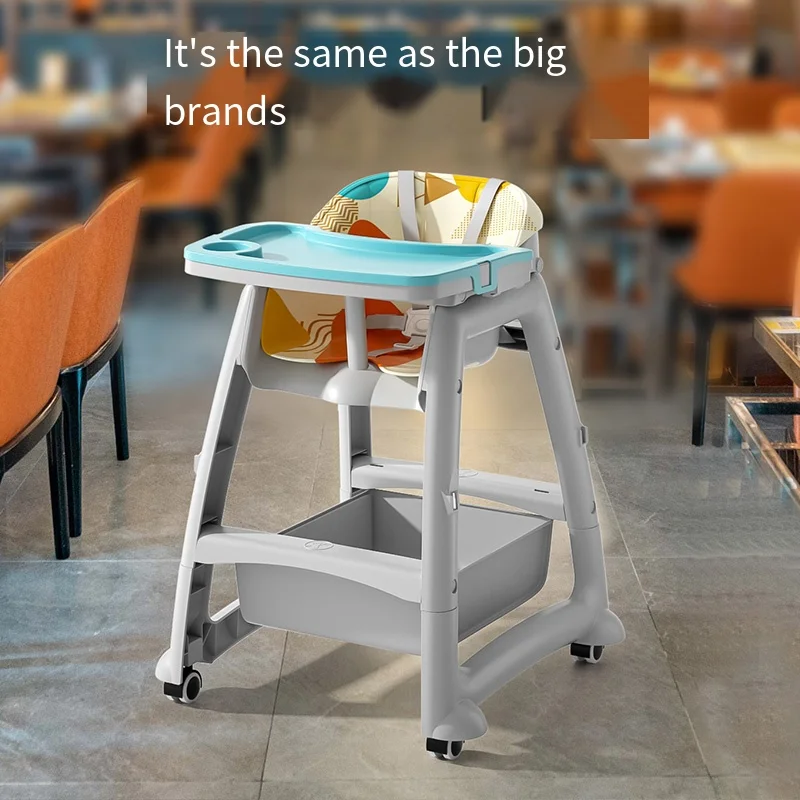 Wholesale Safety Adjustable Movable High Chair Baby Feeding High Feeding Chair For Restaurant