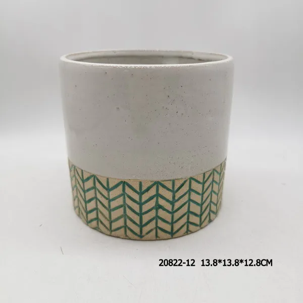 Ancient Ceramic Morandi orchid plant  garden  Flower pot planter