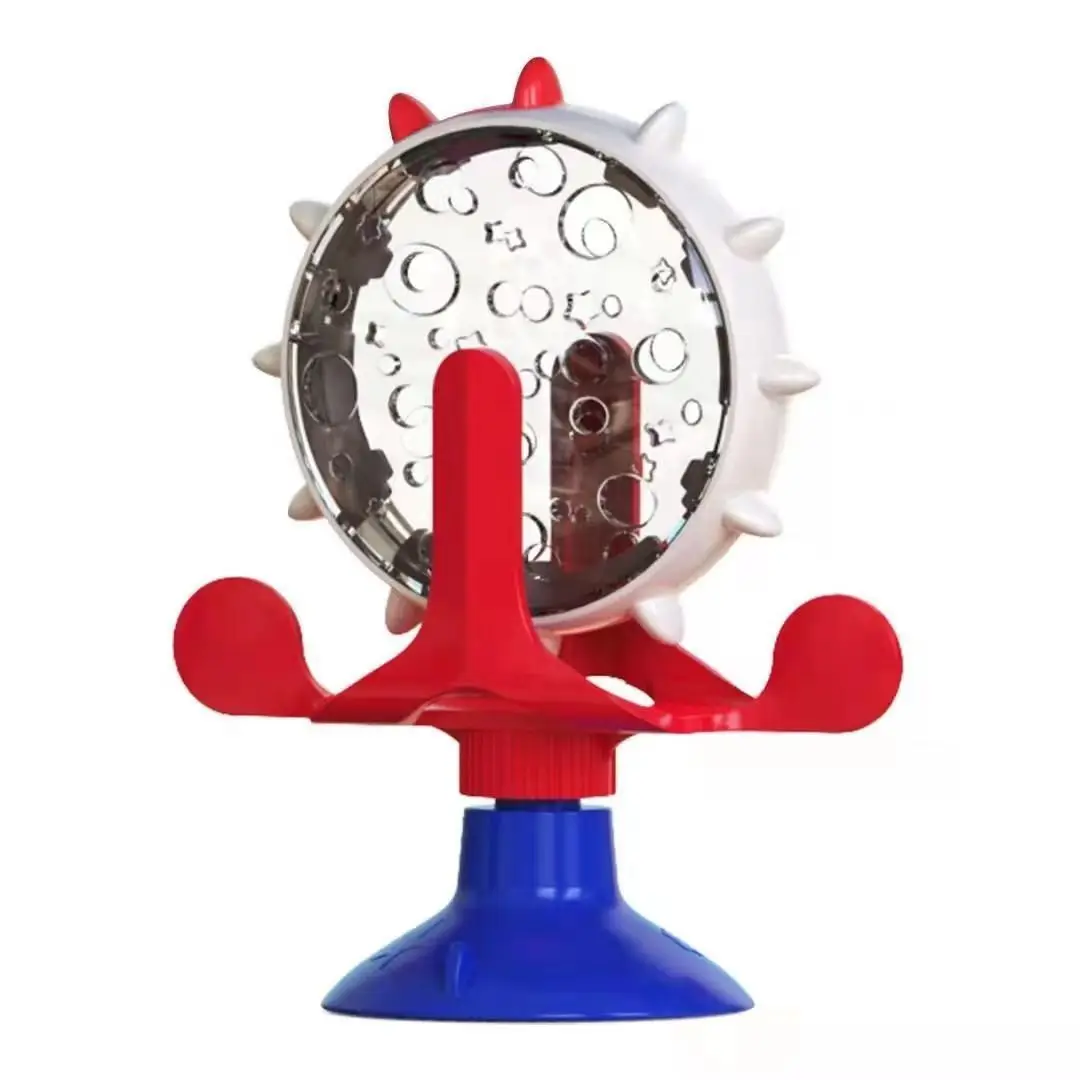 JC Funny Pet Toys Pet Dog Cat Feed Leak Windmill Spin Toy Pet Educational Toys