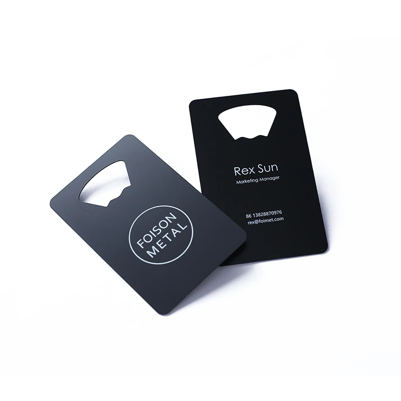 Personalized custom High quality blank Metal Business Cards beer metal bottle opener with custom logo