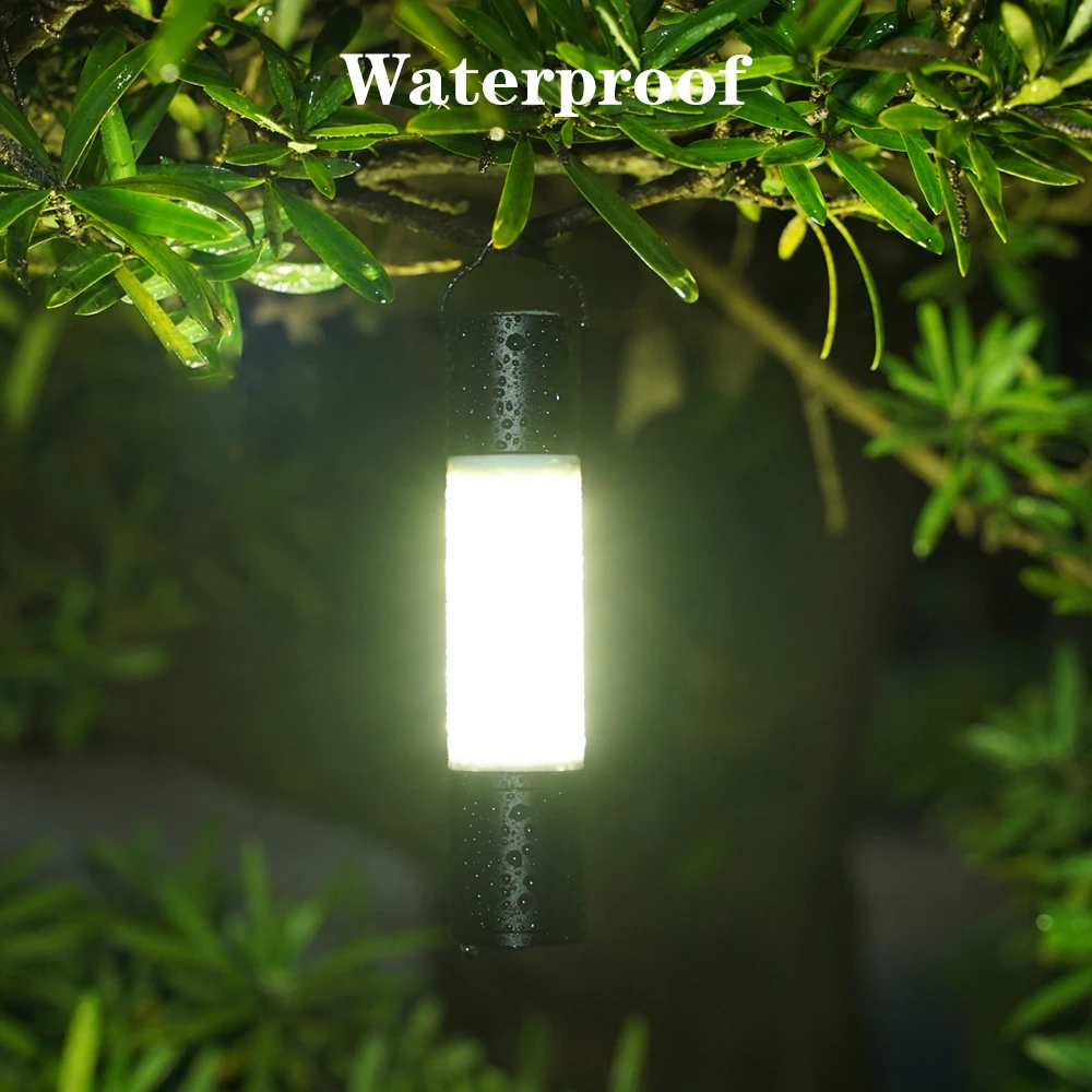 Rechargeable LED Outdoor Mini Flashlight Zoomable Aluminum Alloy Hanging Camping Lanterns Portable Torch Light With Tripod