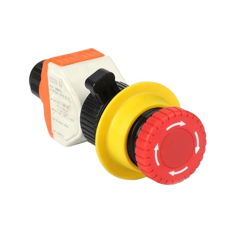 IECEx and ATEX certified Plastic Explosion-proof E-stop Emergency Self-locking Push button