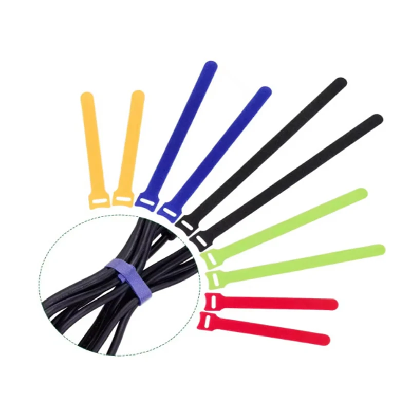 0.59*15inch Double-sided Nylon Cable Ties Shoes Red Tape Hook and Loop Tape Tape Different Types for Shoes 100% Nylon Negotiate