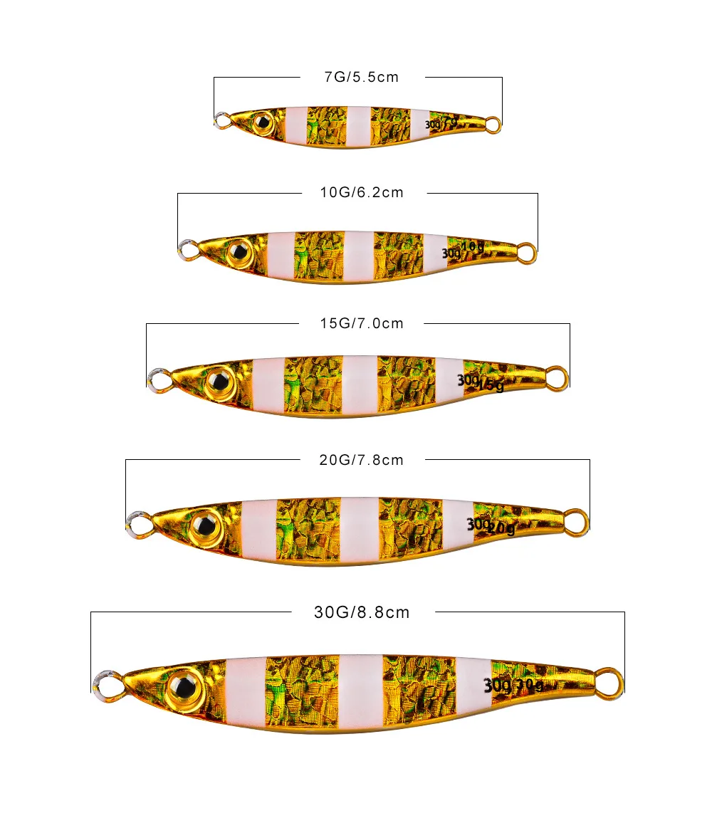 New Type 7g 10g 15g 20g 30g Sequins Jig Lure Lead Fish Fast Sinking Sea Fishing Jigging Bait