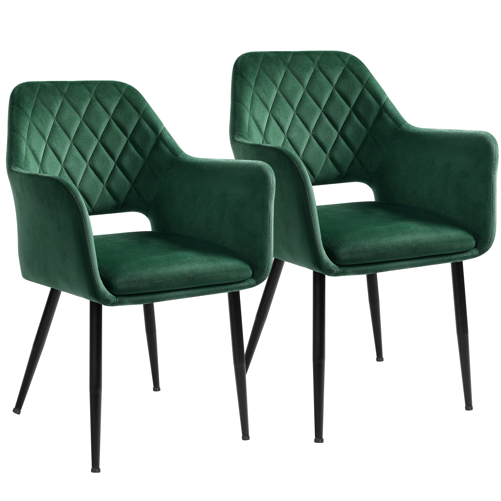 Wholesale New design  Dining Room Furniture Nordic Restaurant Modern Upholstery Fabric Velvet Dining Chairs  With metal legs