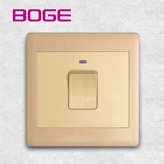 Fireproof waterproof 20A 45A power control air safety breaker electric wall air conditioning water heater switch for home
