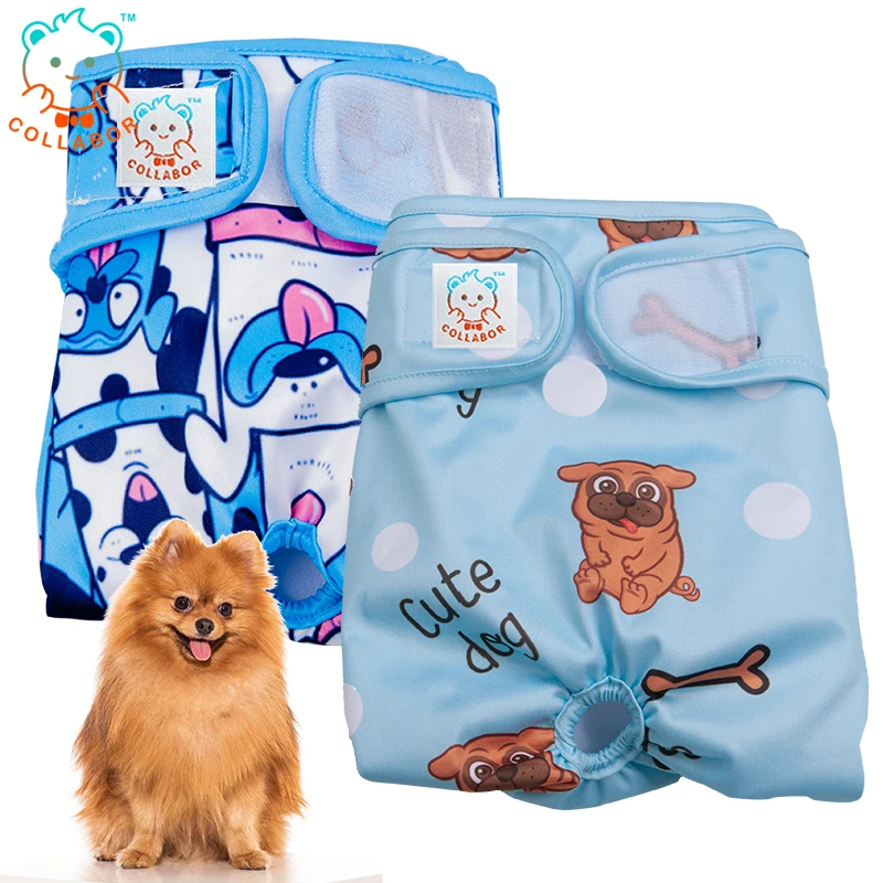 COLLABOR Reusable Dog Pamper Diapers Simple Menstrual Sanitary Diaper Pets Yorkshire Terrier Dog Cloth Diaper