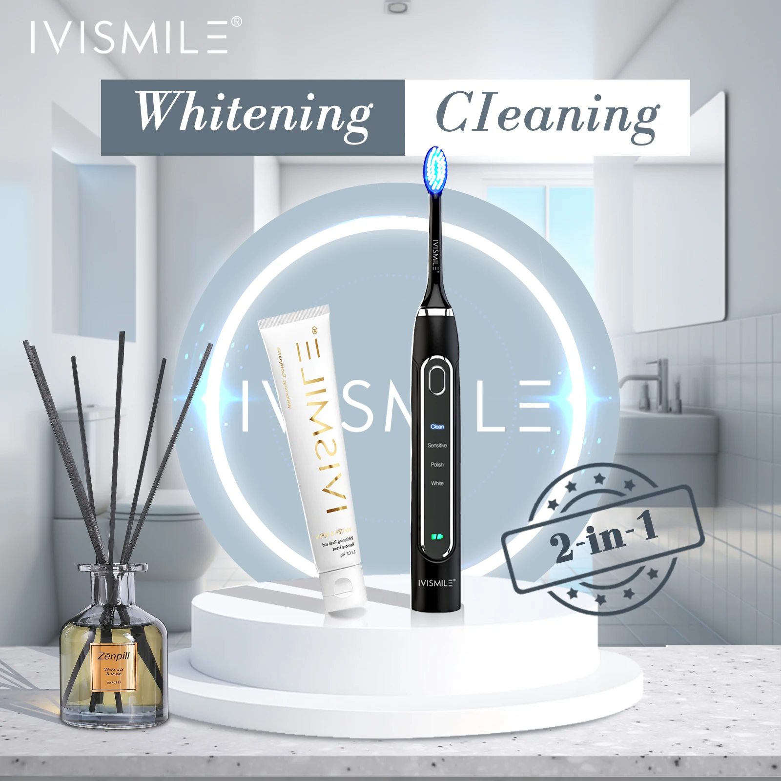 IPX7 OEM Rechargeable Sonic Electric Toothbrush 30 Days Battery Life Rechargeable Electric Sonic Toothbrush