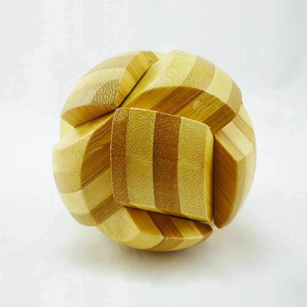 Bamboo Brain Teaser Puzzles football puzzle Ball Bamboo Puzzle