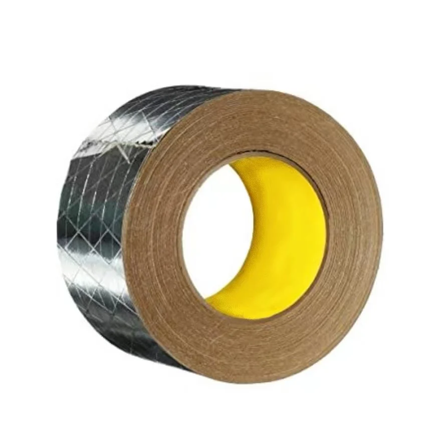 HVAC Alu solvent glue strong toughness Facing Fireproof 3way Reinforced FSK Aluminum Foil Tape