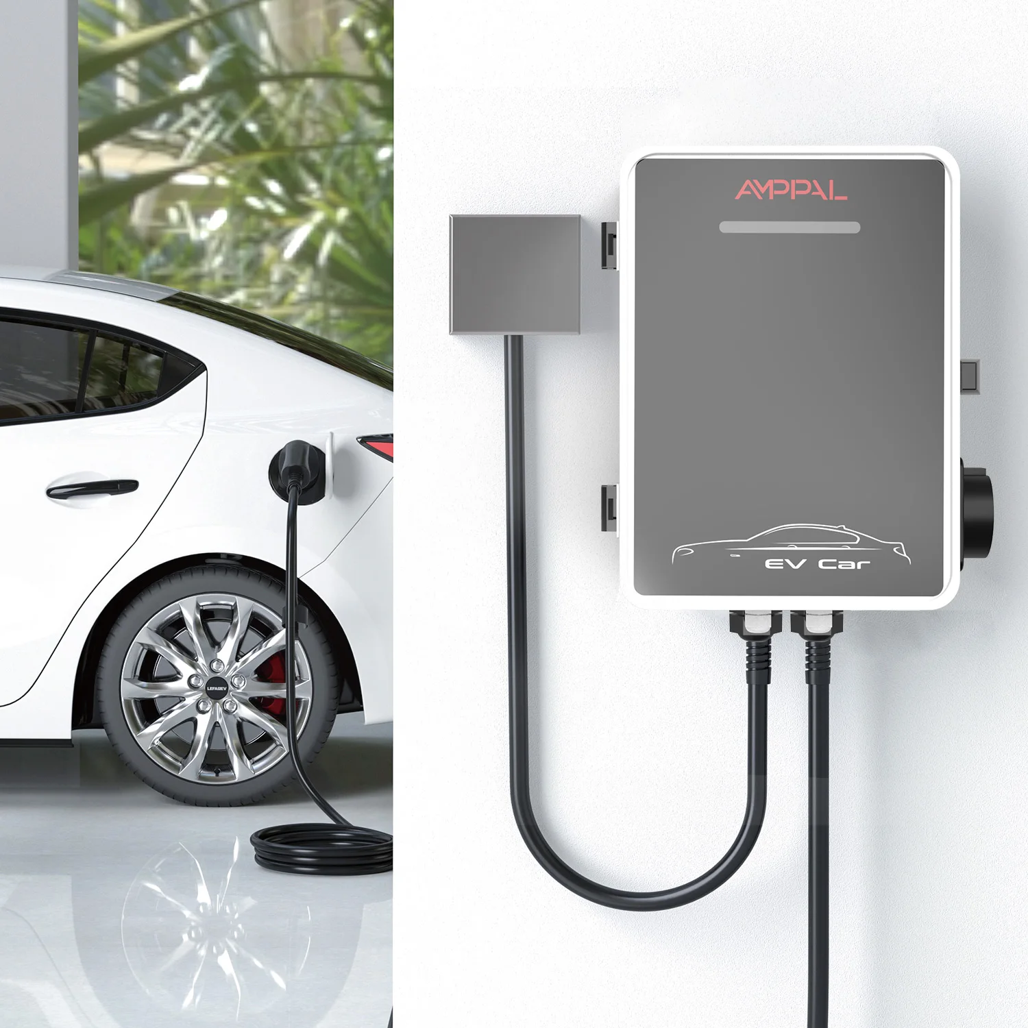 Станция KAYAL Smart EV для быстрой зарядки тип 2 Одиночный Пистолет настенное зарядное устройство электромобиля