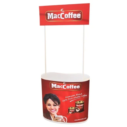 Economic Supermarket Display PVC Plate Around Desk Promotion Table Display Stand Counter For Advertising Promotional Activity