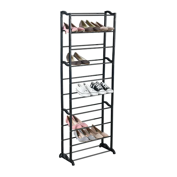 simple designs space saver balcony two sided thick storage plastic shoe shelf holder detachable shoe plastic rack