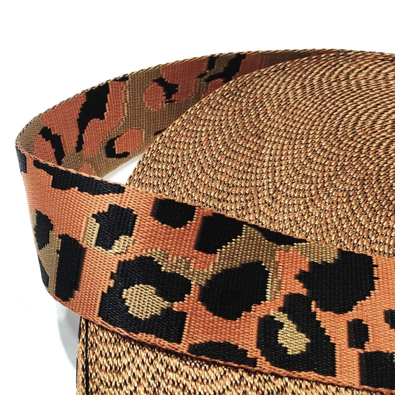 fake nylon orange camouflage webbing jacquard ribbon belt