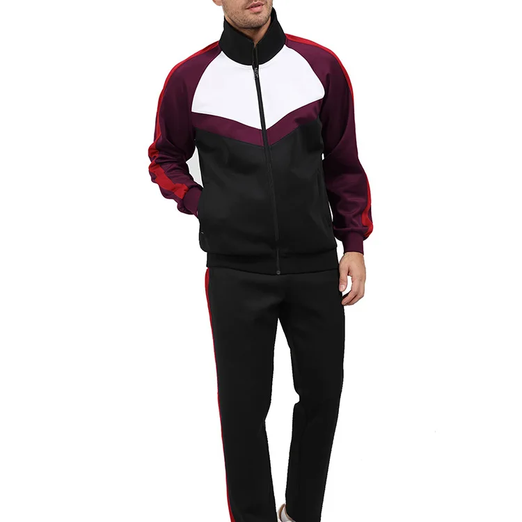 Wholesale Unisex Casual Full Zip Windbreaker Tracksuit For Men Factory 2 Pieces Custom Jogging Tracksuit Set Running Wear