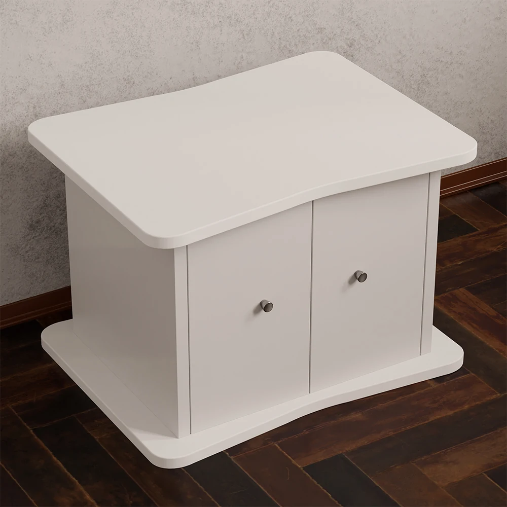 Factory Direct Sales Super White  Melamine Panels Coffee Table with Holder Hotplate