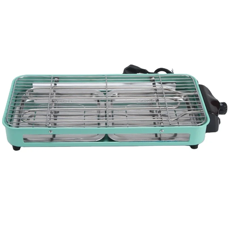 Wholesale High Quality Green Electric Barbecue  Grilldels Red Smokeless Electric grill For Home