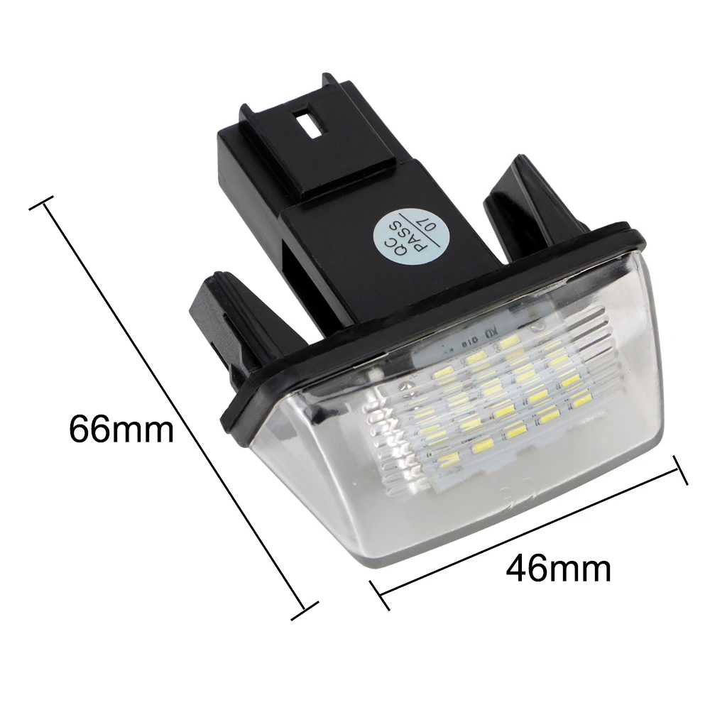 1 Pair LED License Number Plate Light For Peugeot 206 207 306 307 308 5008 For Citroen C3 C4 C5 Berlingo Saxo Xsara Picasso