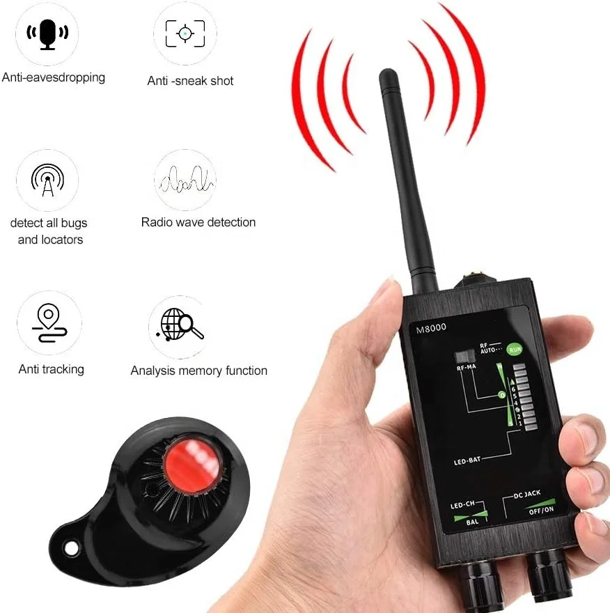 QZT Anti Spy Detector Radio Wave Rf Gsm Device Hidden Camera Detector And Wireless Camera Finder