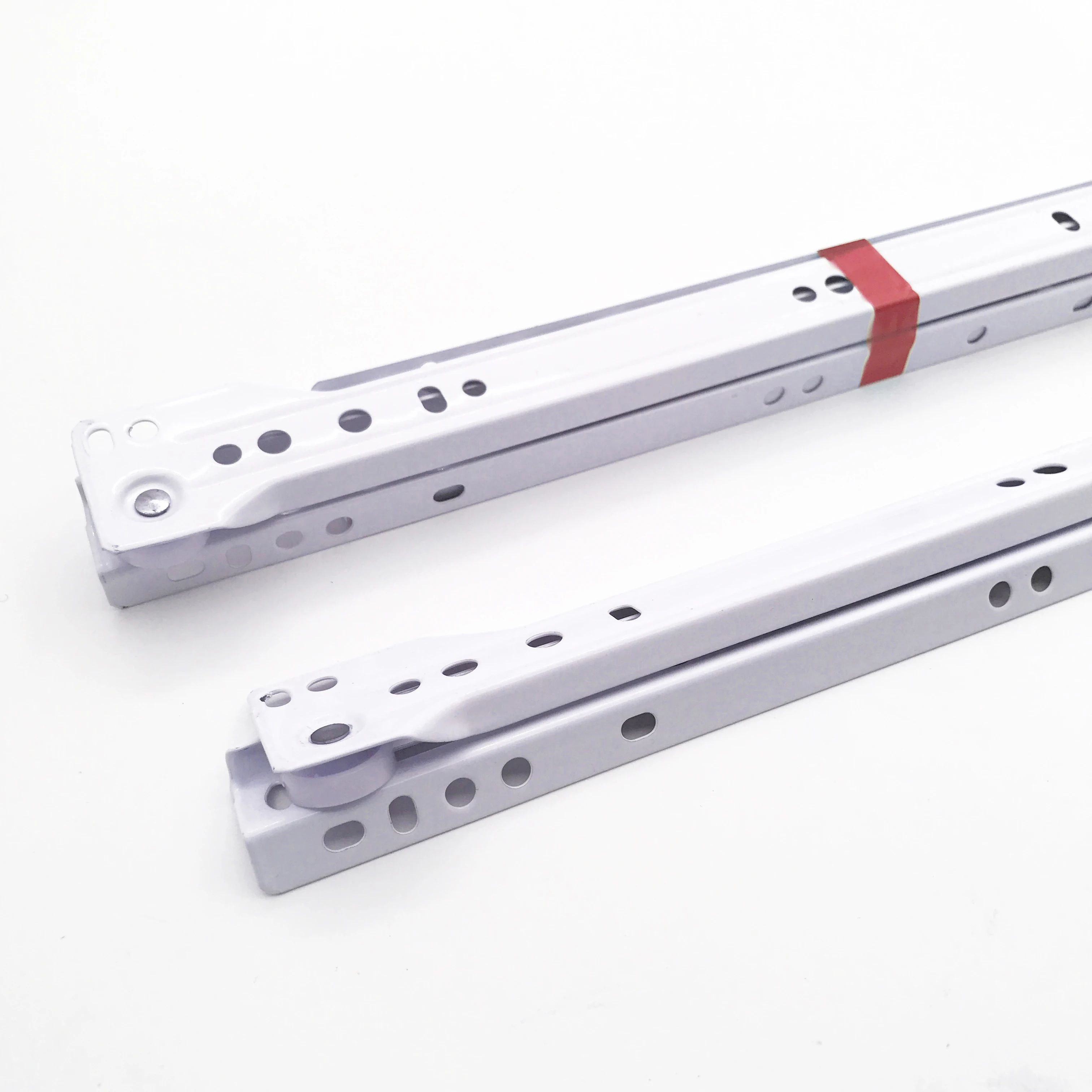 White Metal Telescopic Drawer Slides Fgv Powder Coated Drawer Slide