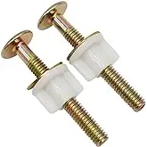 Toilet lid bolt Screws with PVC nuts and metal washers are used to replace the top mounting parts of the toilet lid hinge
