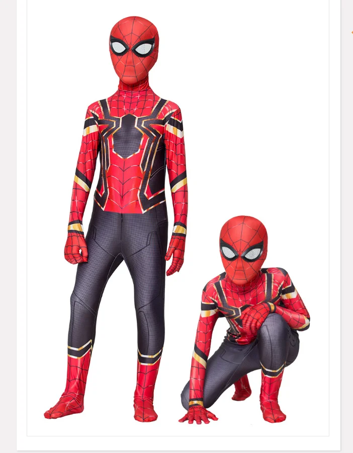 Spiderman Cosplay Children Disfraz De Spider-Man Suit Fancy Jumpsuit Spandex 3D Cosplay Clothing Red Spiderman Costume For Kids
