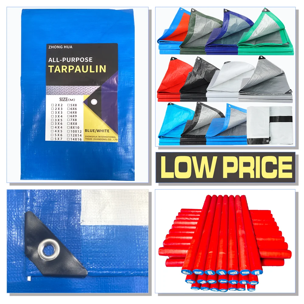 PE Tarpaulin 100% Waterproof High Quality Truck Cover Cargo Cover pe plastic tarp manufacturer size and price PE tarpaulin sheet